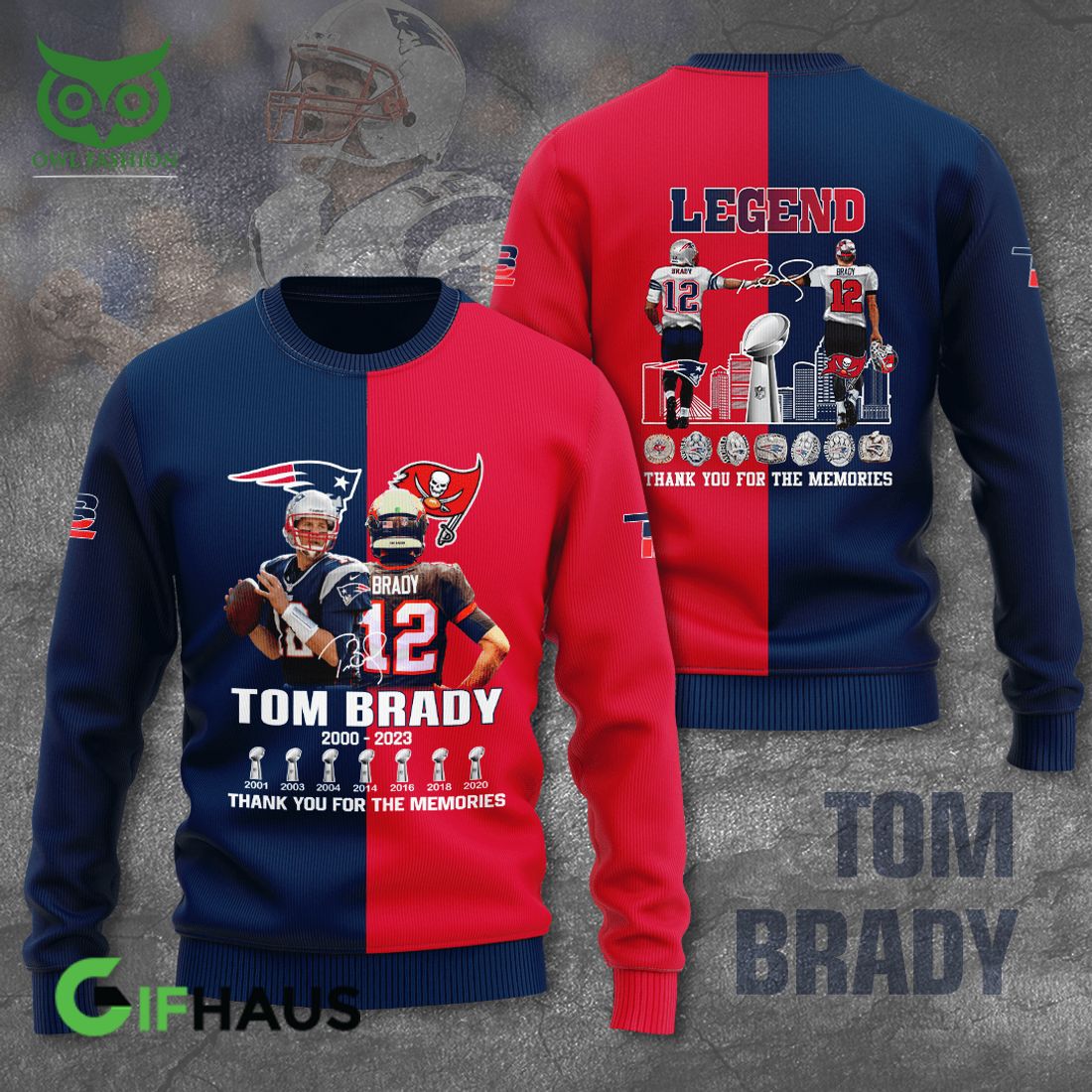 Red/Blue Sequin Tom Brady Shirt – Bogosplit