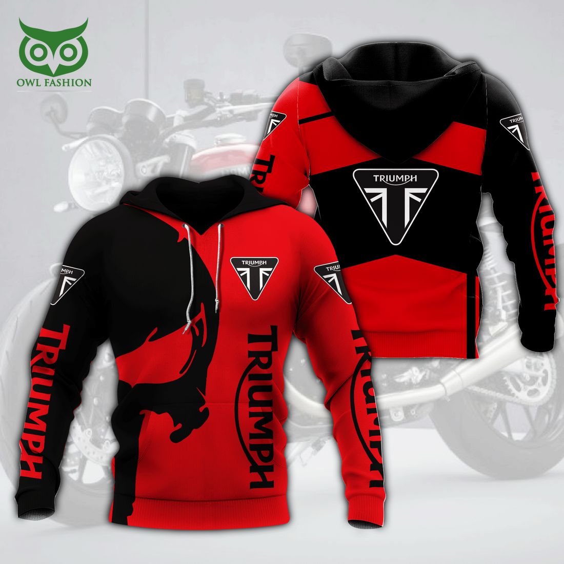 triumph motorcycles black and red logo 3d shirt 1 UhIW1