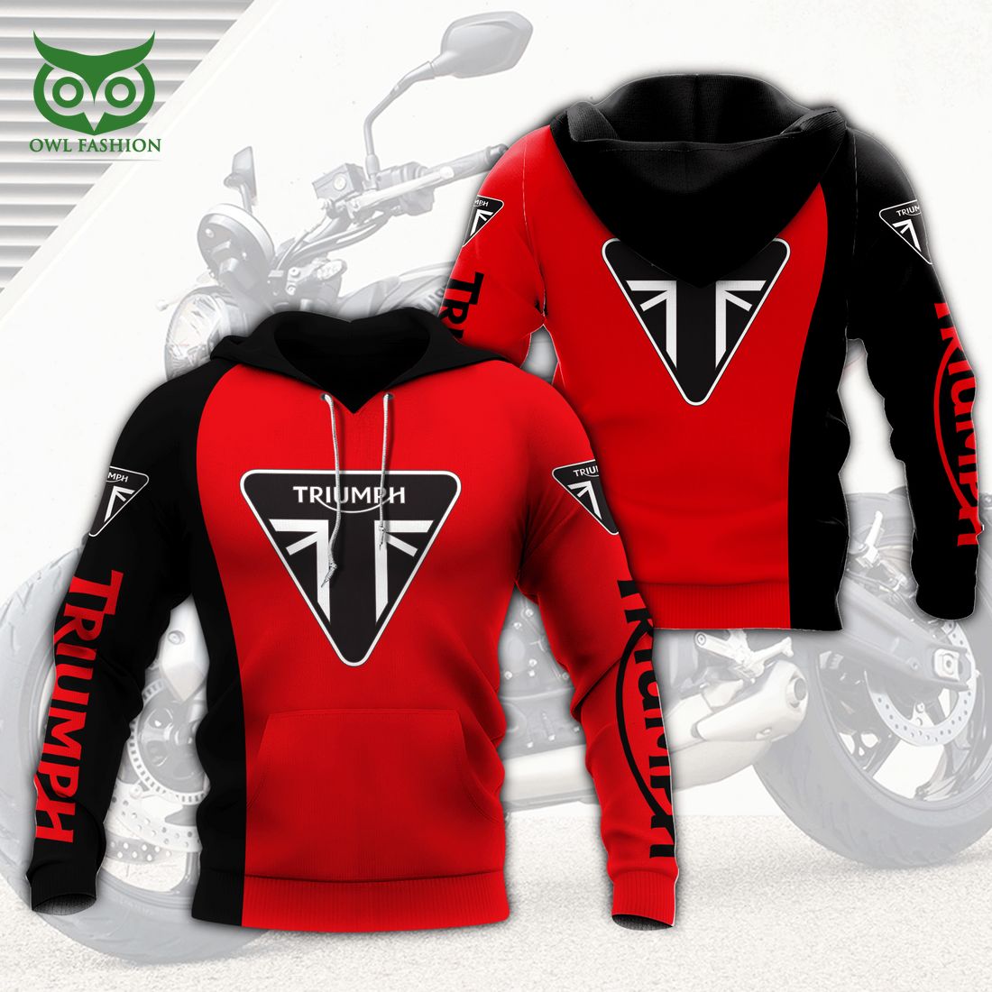 triumph motorcycles red and black 3d shirt 1 uTQ3b