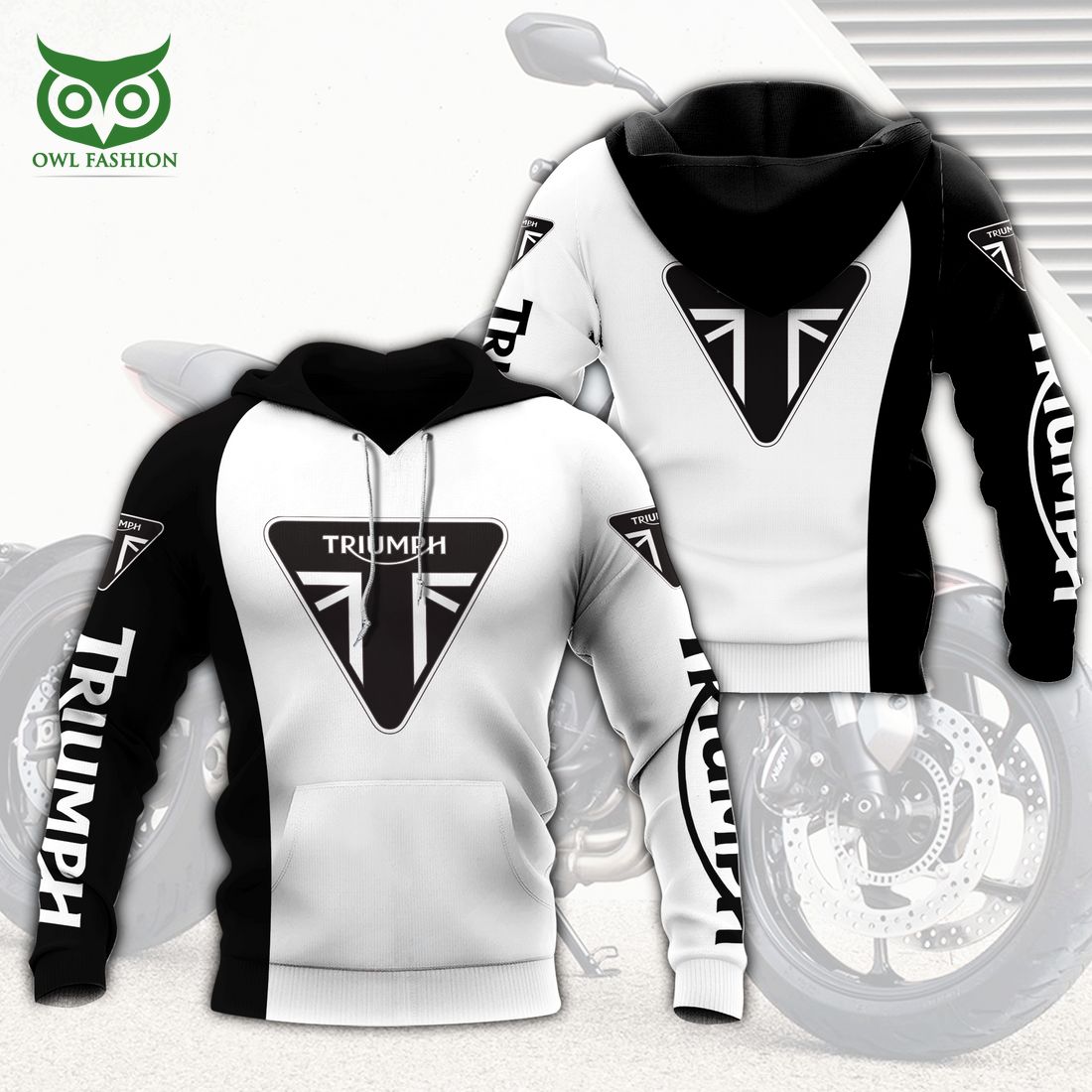 triumph motorcycles white and black 3d shirt 1 aHryv