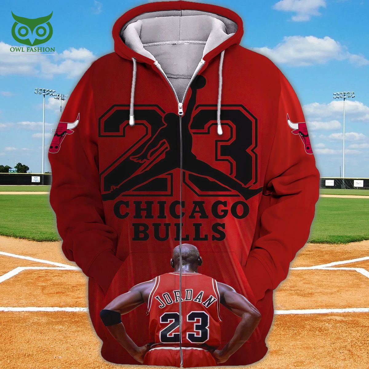 NBA Champion Michael Jordan Chicago Bulls 3D Shirt Hoodie Zip