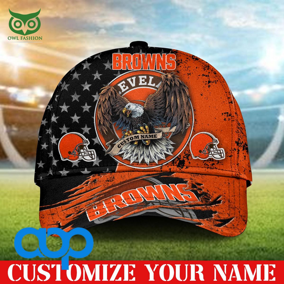 cleveland browns nfl bald eagle customized classic cap 1 mFvPS