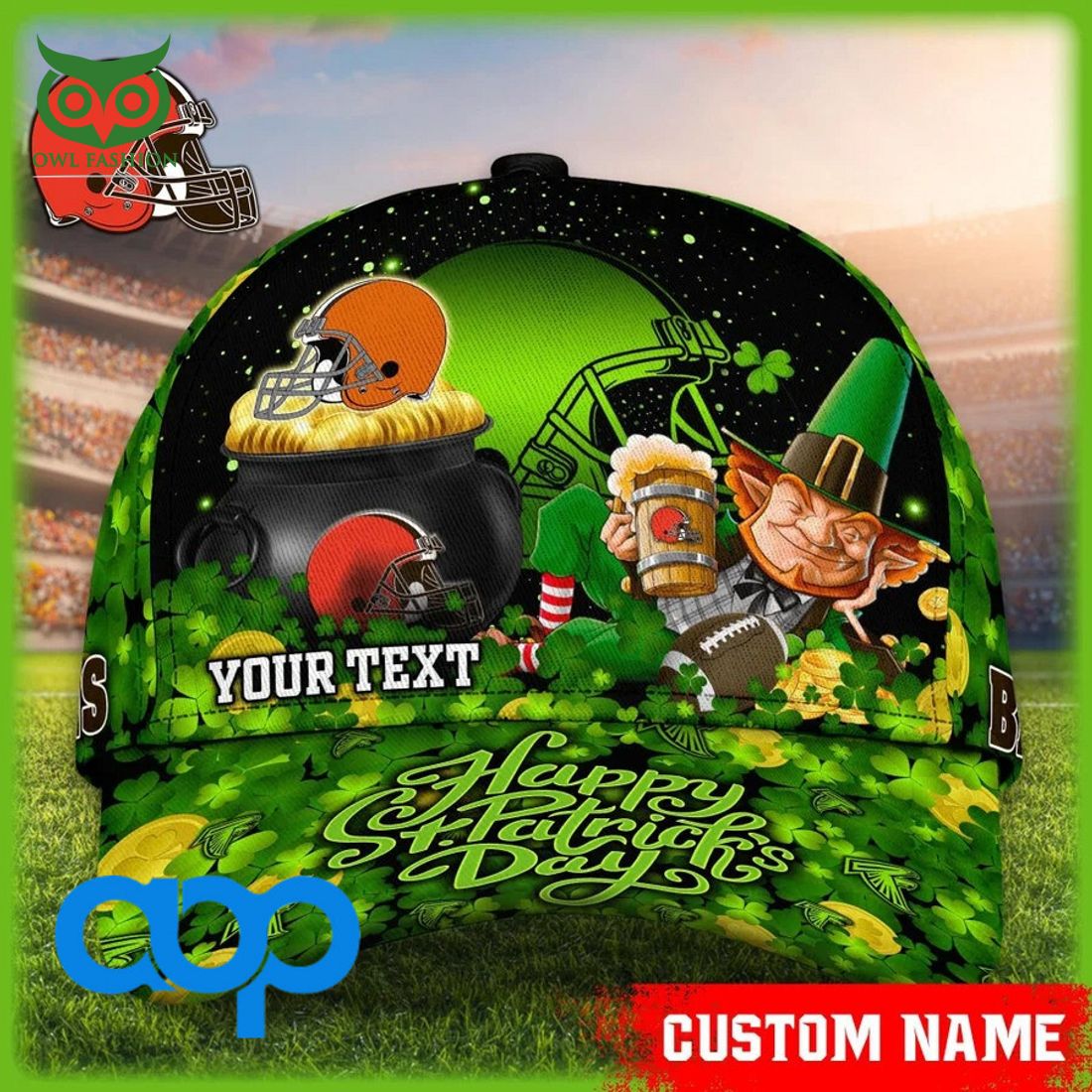 cleveland browns nfl st patrick day personalized classic cap 1 ntTFR