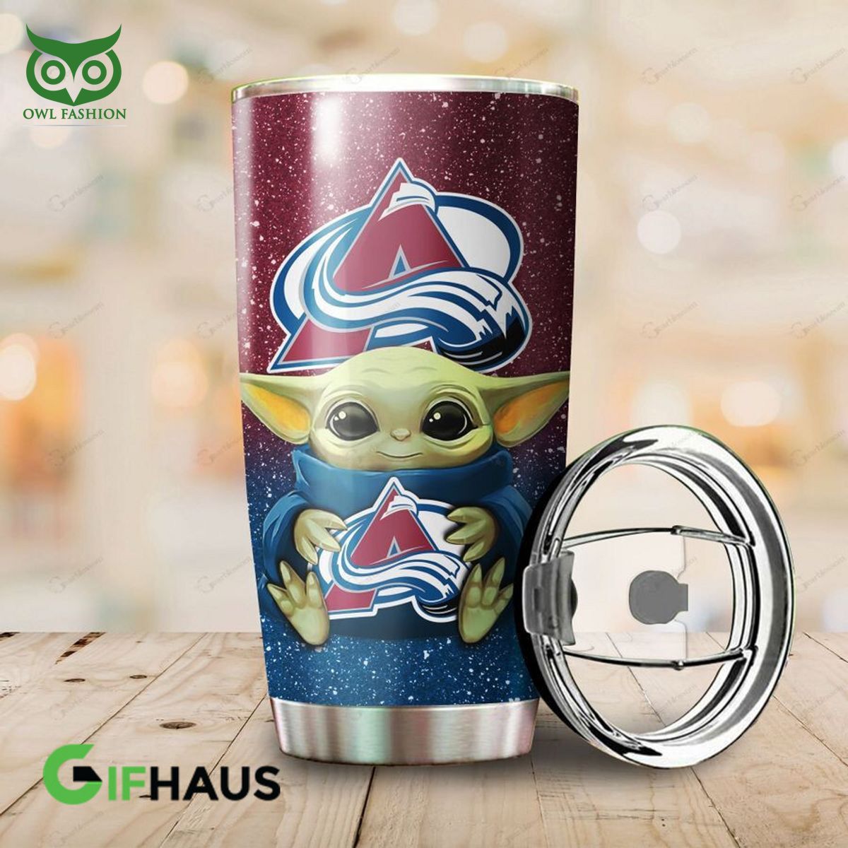 Colorado Avalanche Baby Yoda Tumbler Cup - Owl Fashion Shop