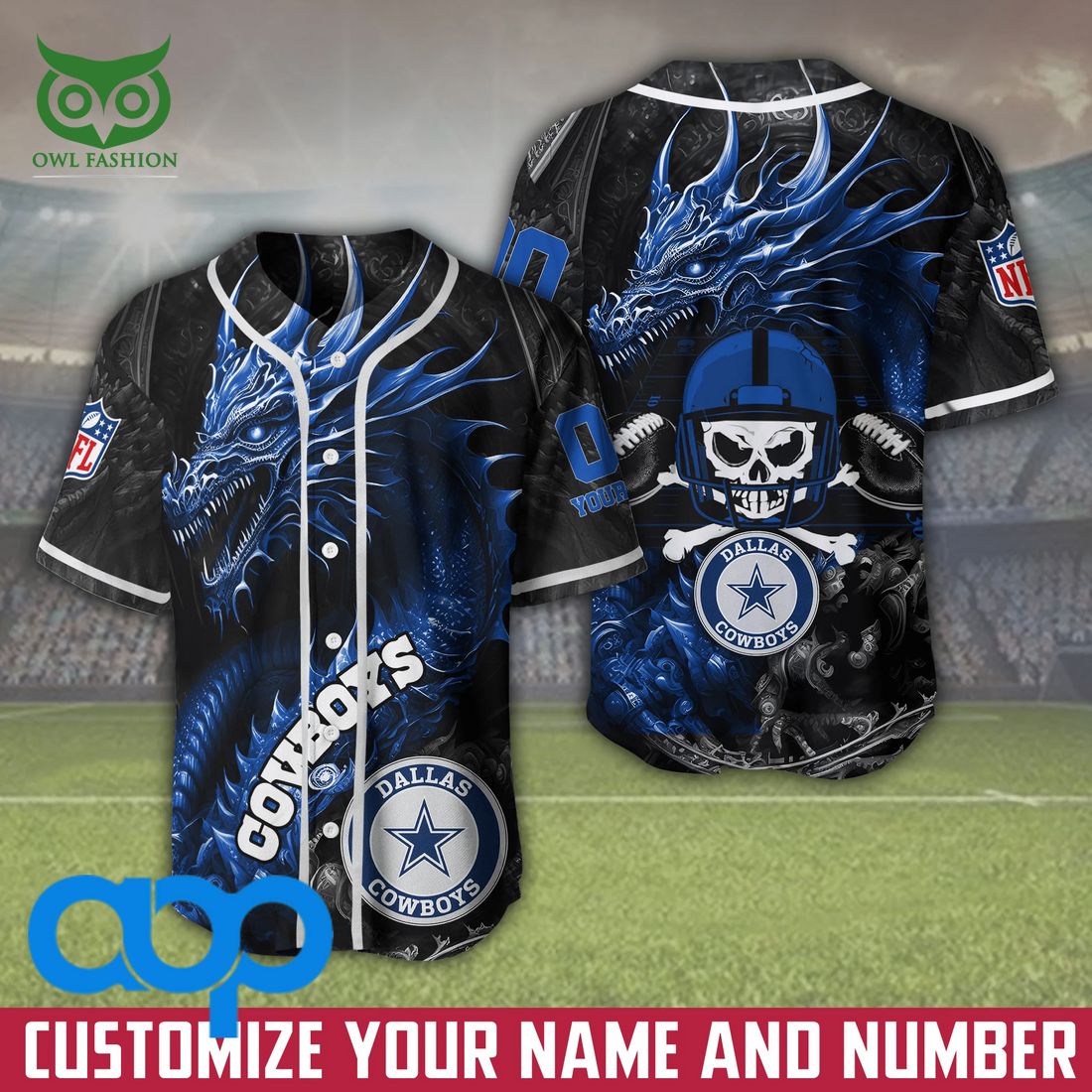 dallas cowboys nfl 3d personalized dragon baseball jersey shirt 1 jmB3U
