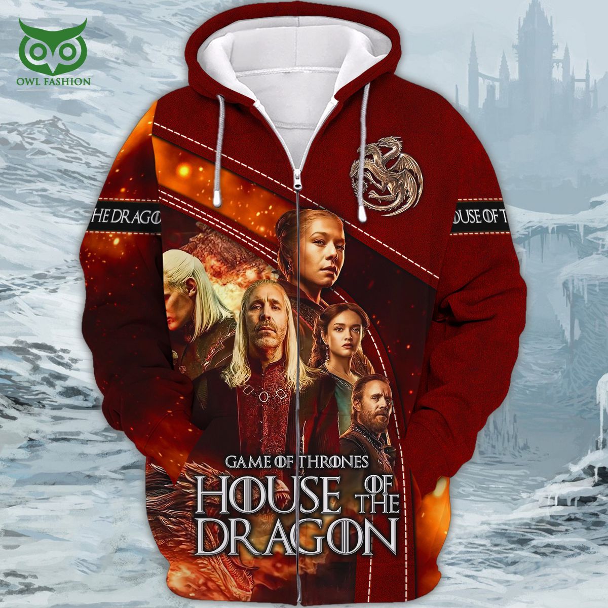 game of thrones house of the dragon 3d zipper hoodie 1 lf4Zf
