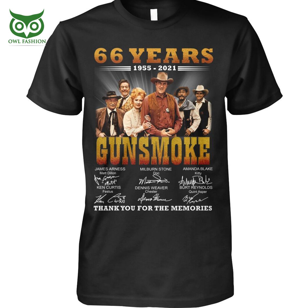 gunsmoke 66 years thank you the memories 2d t shirt 1 ZbdrF