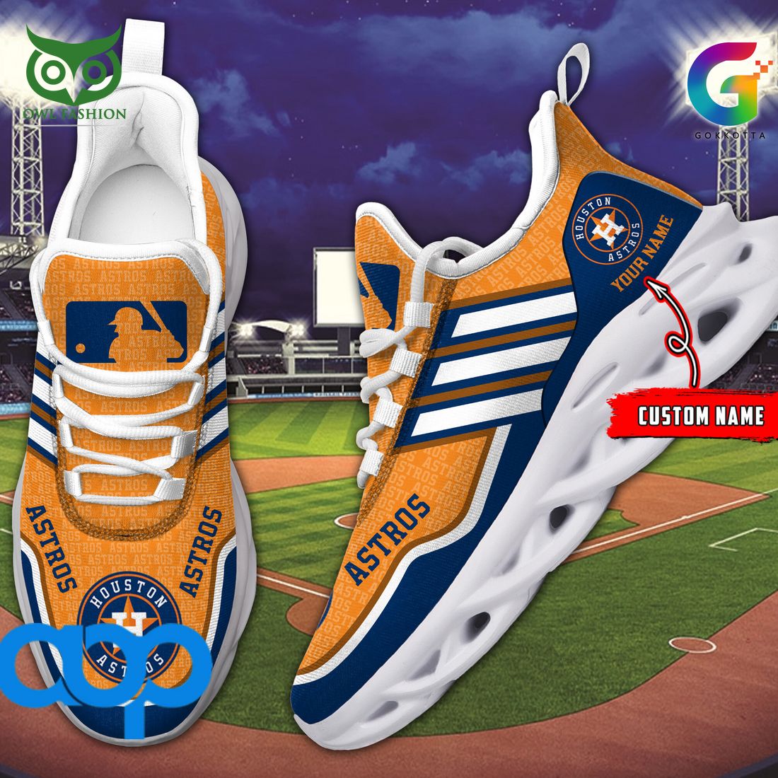 Houston Astros MLB Personalized New Max Soul Sneaker