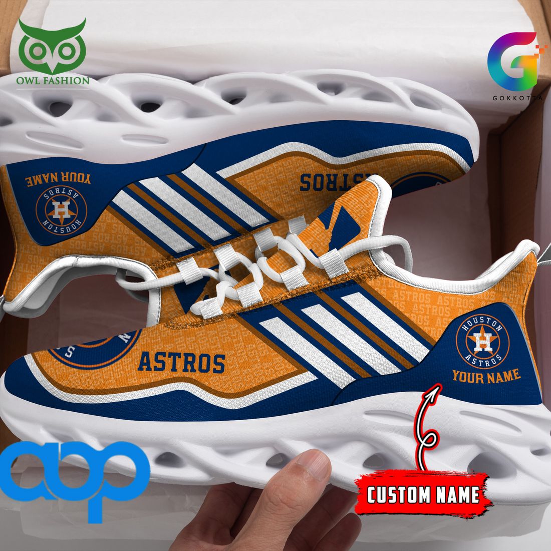 Two Colors Aparted Houston Astros Sneakers – Best Funny Store