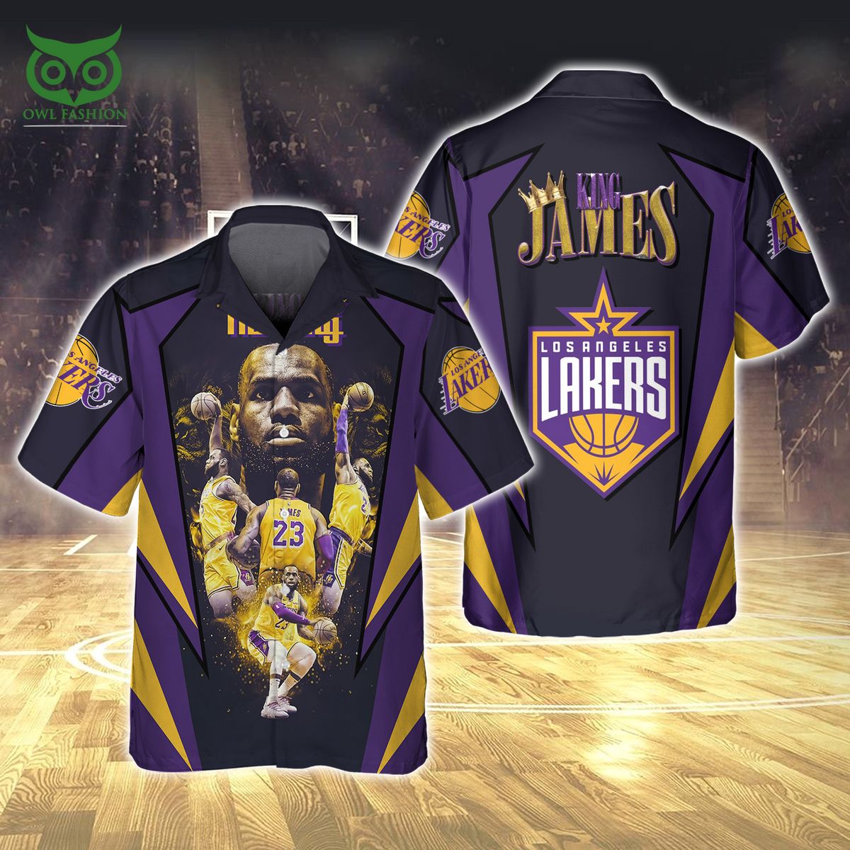 King LeBron James Los Angeles Lakers 3D TShirt Zip Hoodie - Owl Fashion Shop