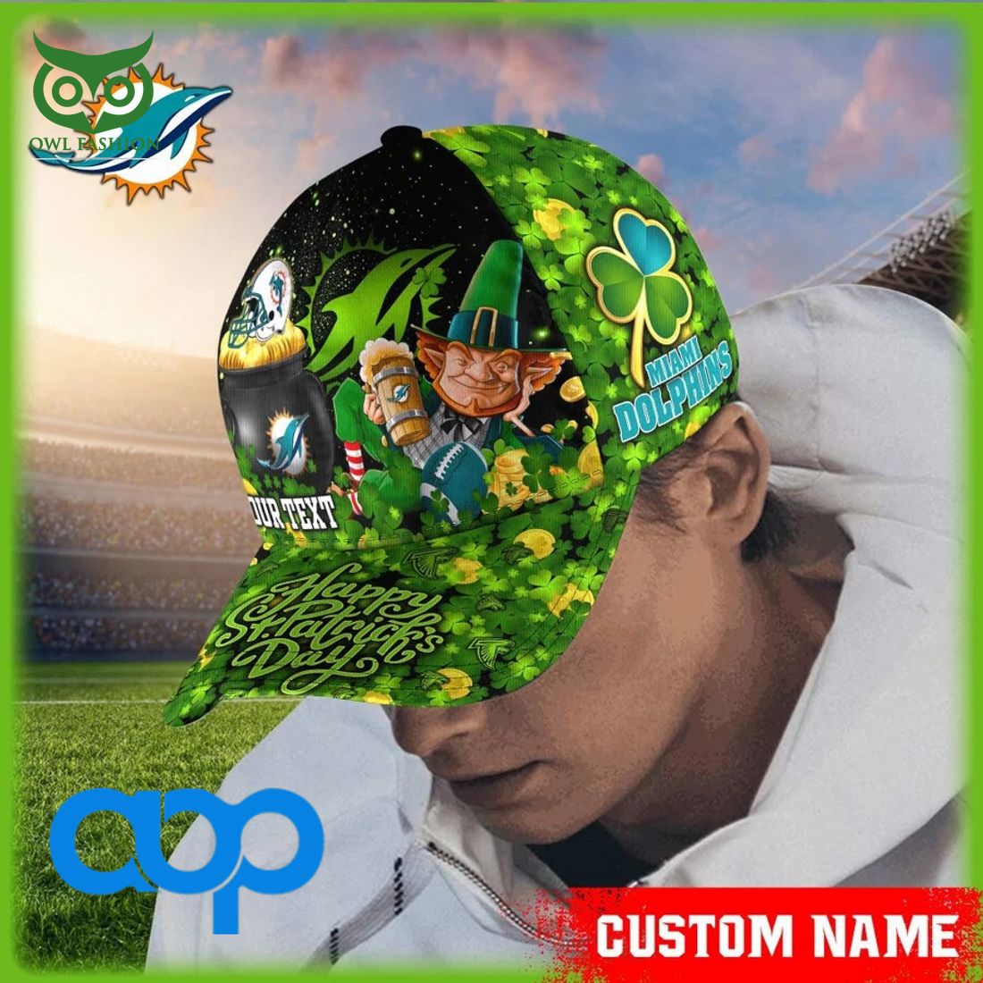 Miami Dolphins NFL St Patrick Day Personalized Classic Cap - Owl Fashion  Shop
