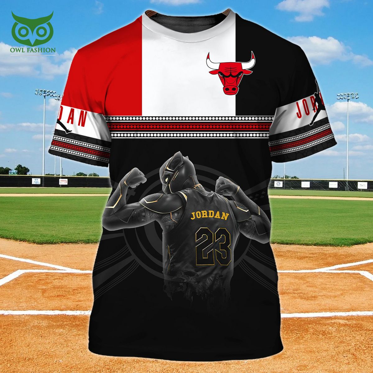 black chicago bulls t shirt
