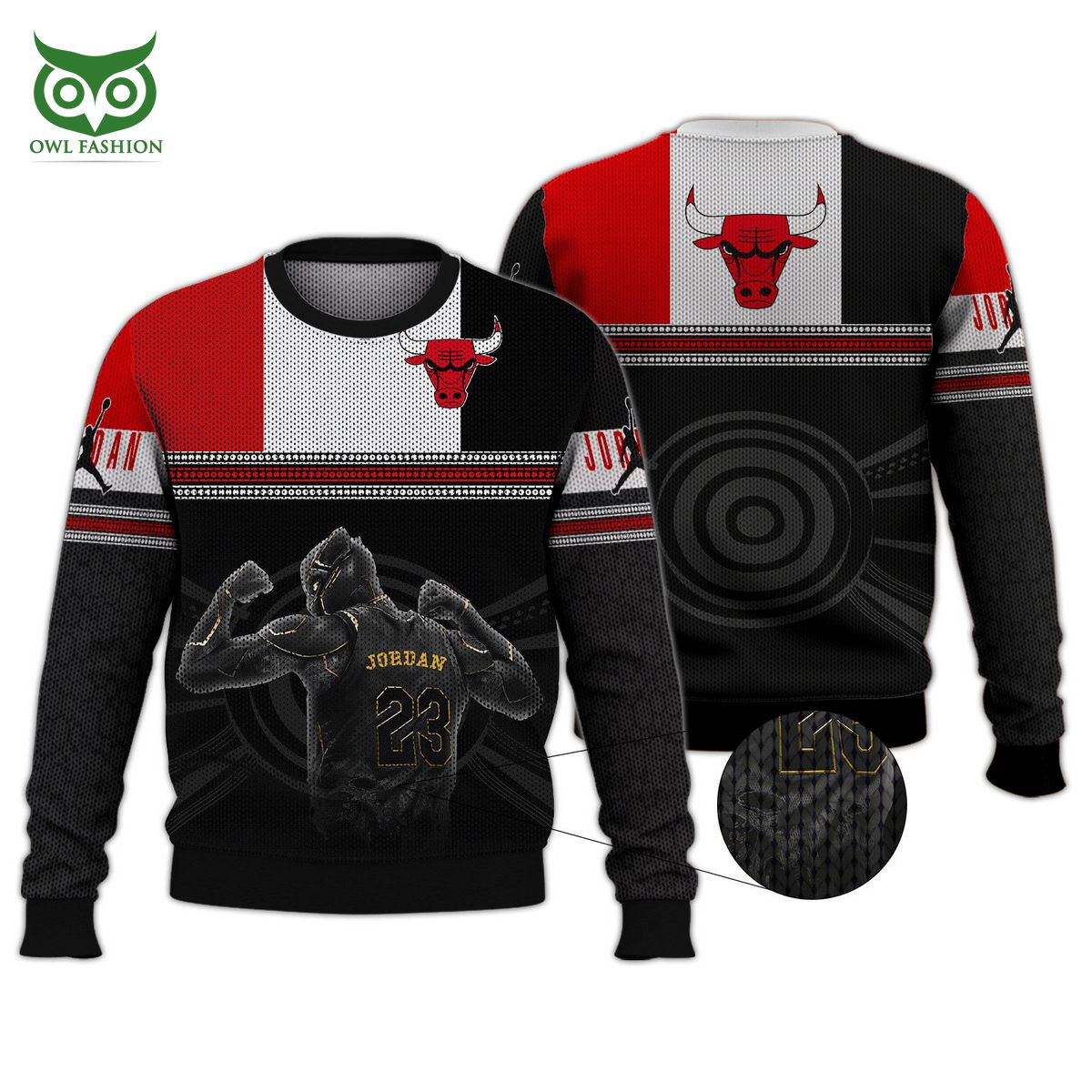 Michael Jordan 23 Chicago Bulls Black Panther 3D TShirt Hoodie