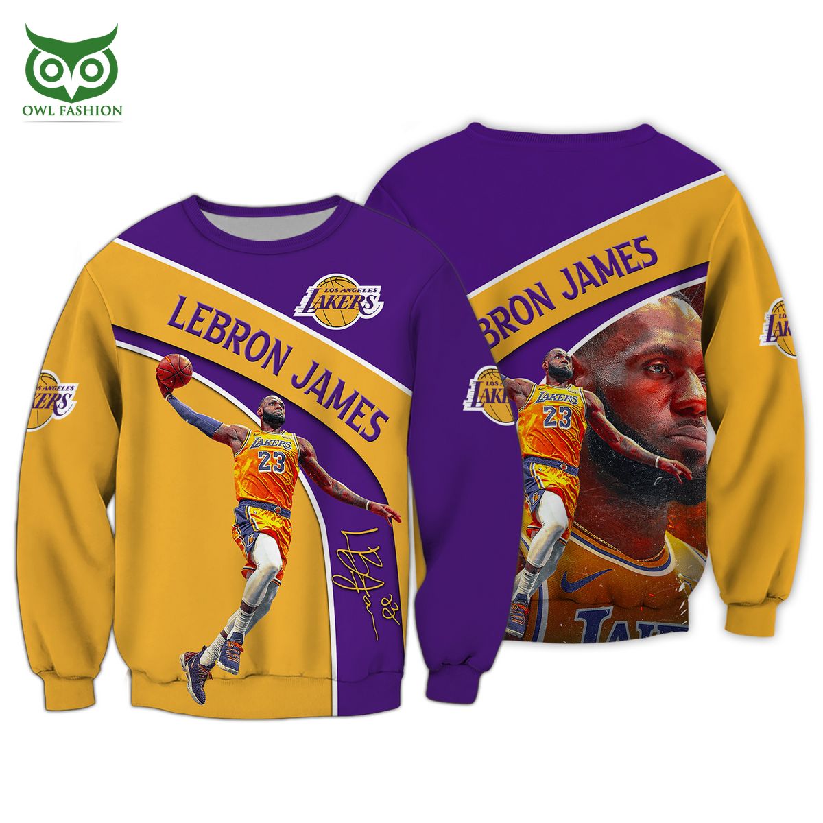 Sweatshirt with a Los Angeles Lakers NBA maxi print on the back