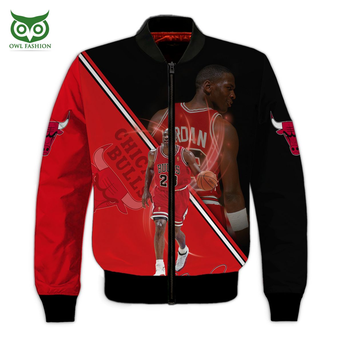 NBA Chicago Bulls Baseball Jacket + 3D Cap - BTF Store