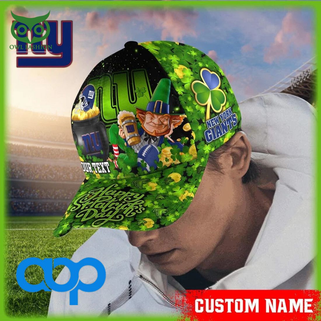 new york giants nfl st patrick day personalized classic cap 2 XuNwe