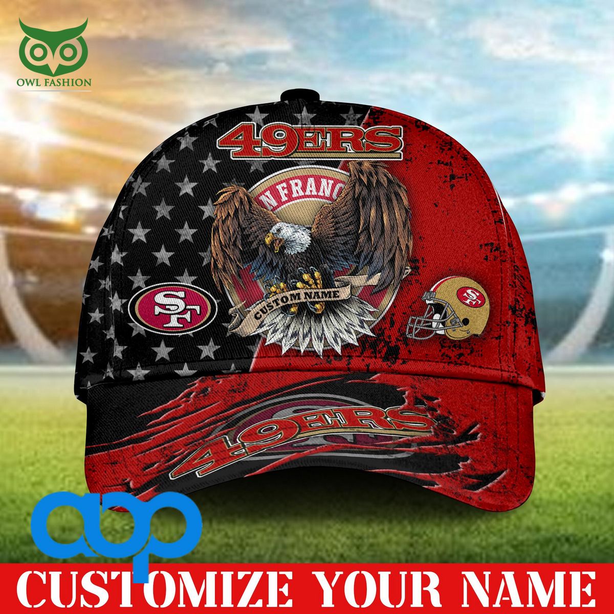 san francisco 49ers nfl bald eagle customized classic cap 1 Ygk90