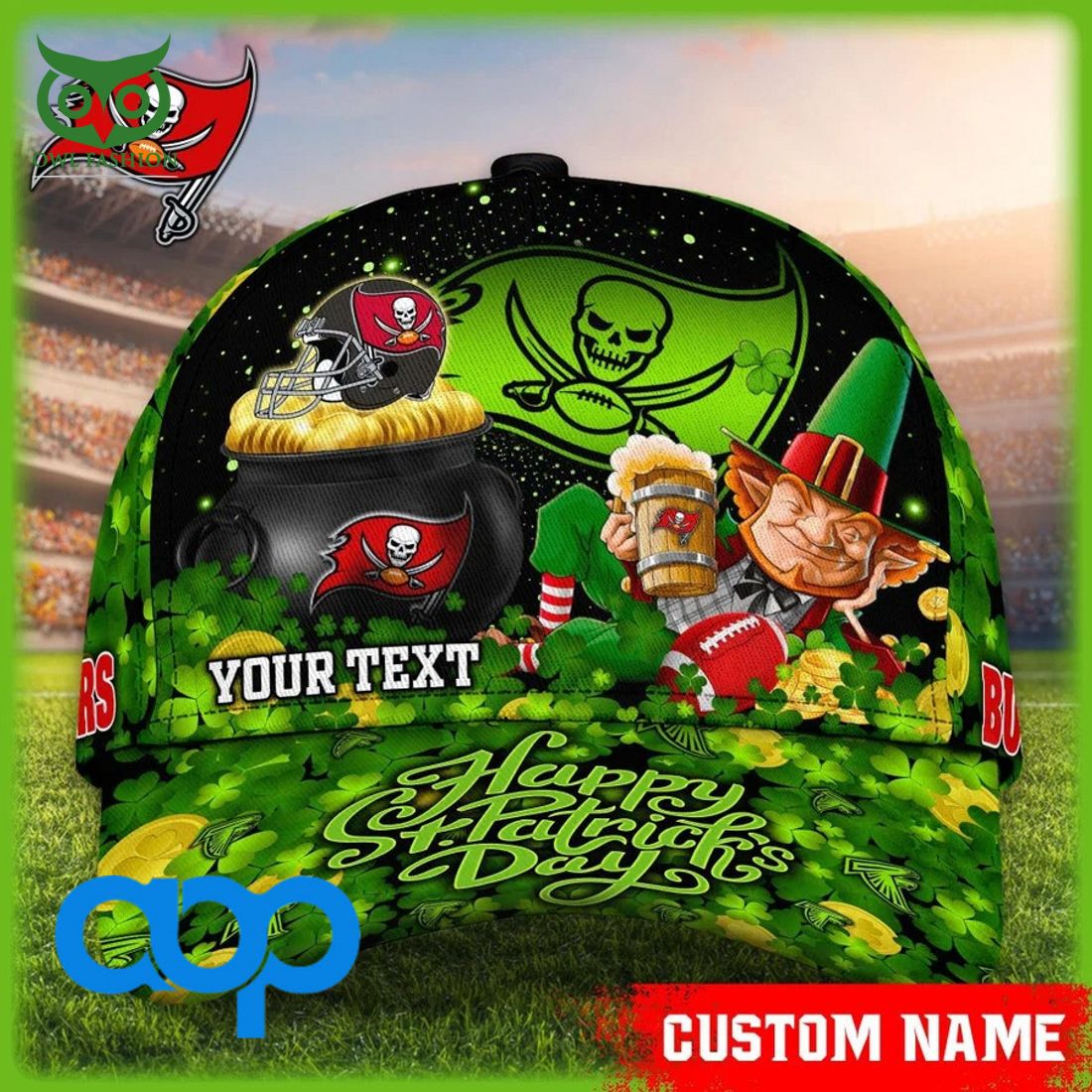 tampa bay buccaneers nfl st patrick day personalized classic cap 1 5L3rP