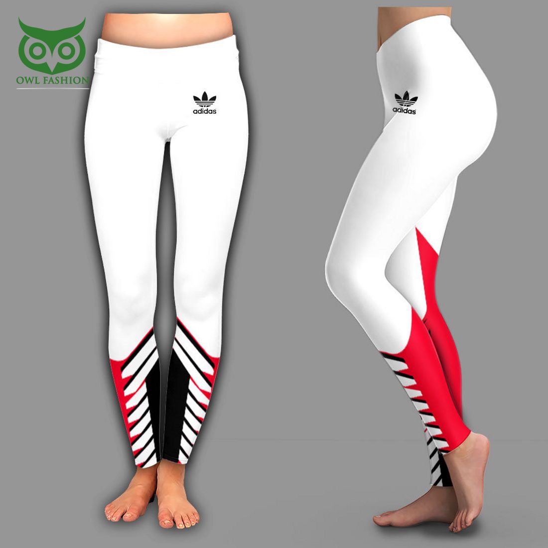 adidas white with black red hollow tanktop and leggings 1 Od9Wd
