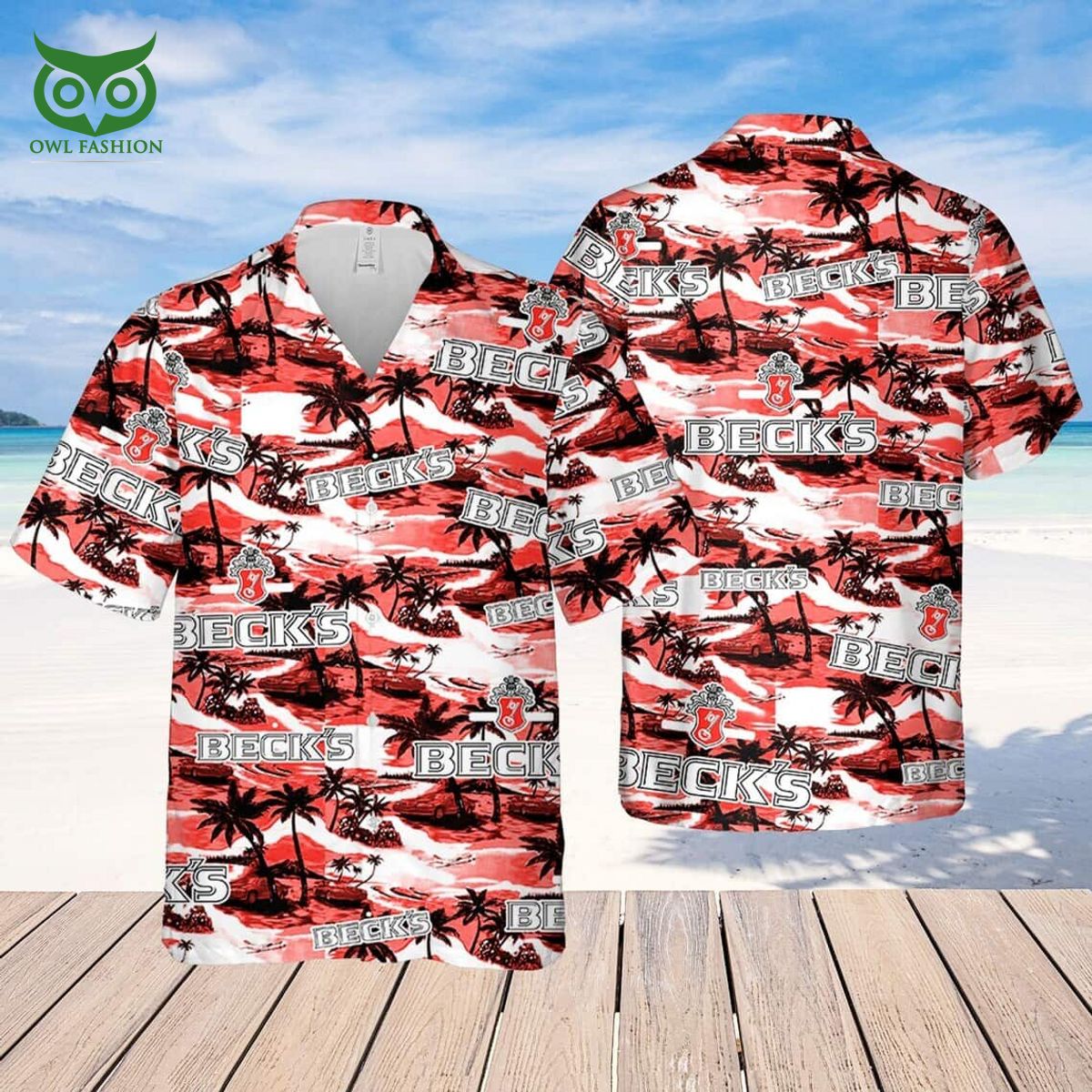 becks beer island pattern limited hawaiian shirt 1 F1TZb