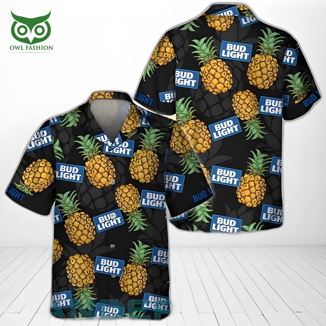 black aloha pineapple bud light hawaiian shirt beach lovers gift 1 mUjqh