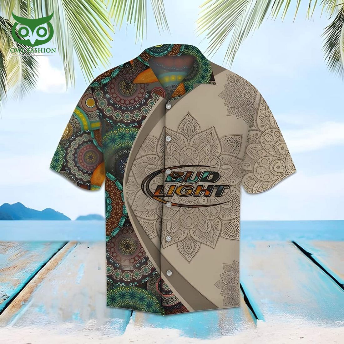 bud light hawaiian shirt mandala pattern beach lovers gift 1 EKxuI