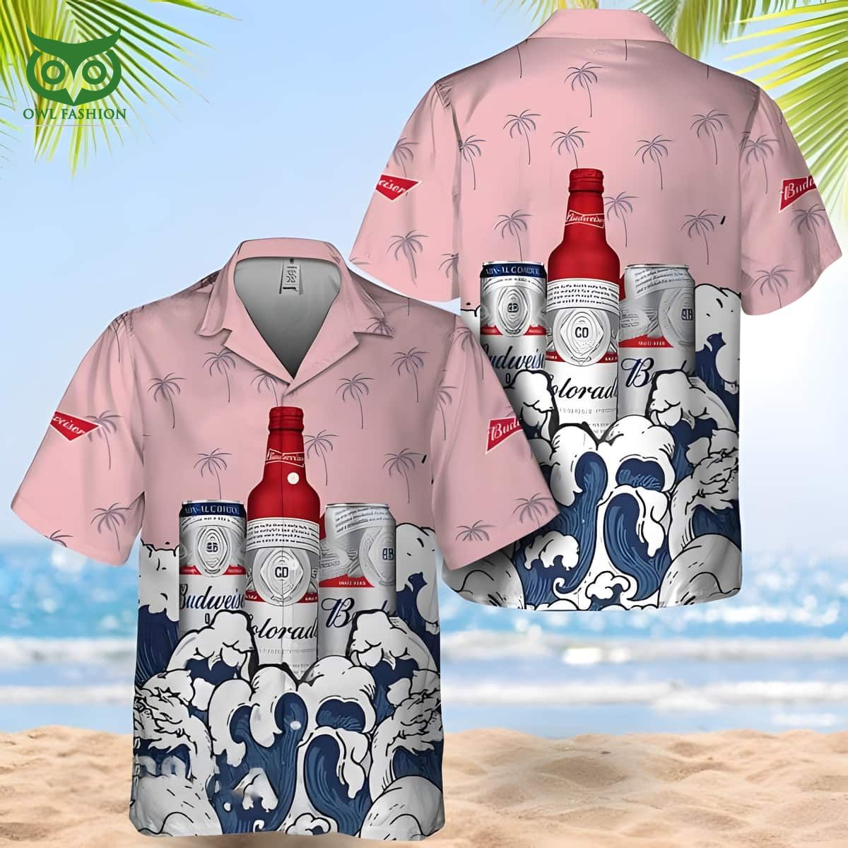 budweiser beer summer gift for beach lovers hawaiian shirt 1 42O7C