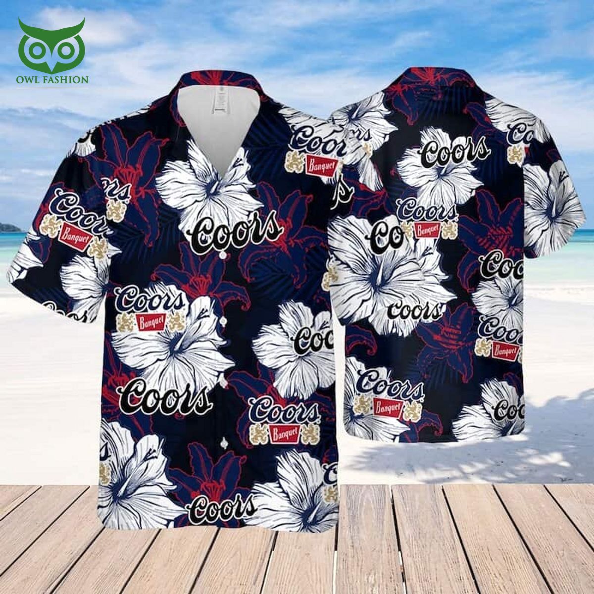 coors banquet floral pattern limited hawaiian shirt beach gift 1 VDq88