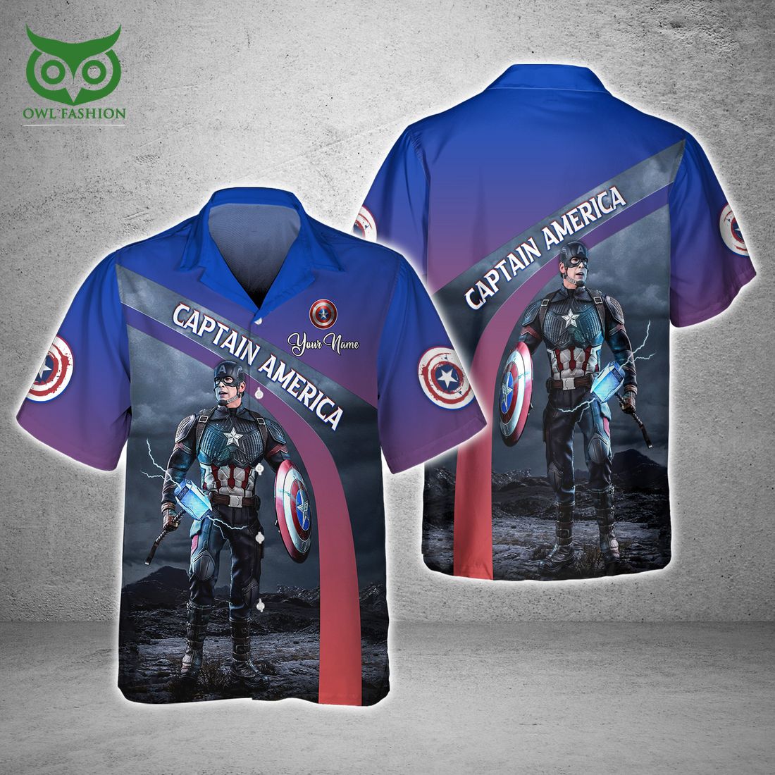 custom name captain america marvel 3d shirt 10 JemGP