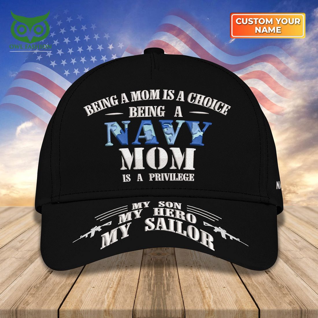 custom name embroidery us navy mom proud navy mom classic cap 1 vmWnx
