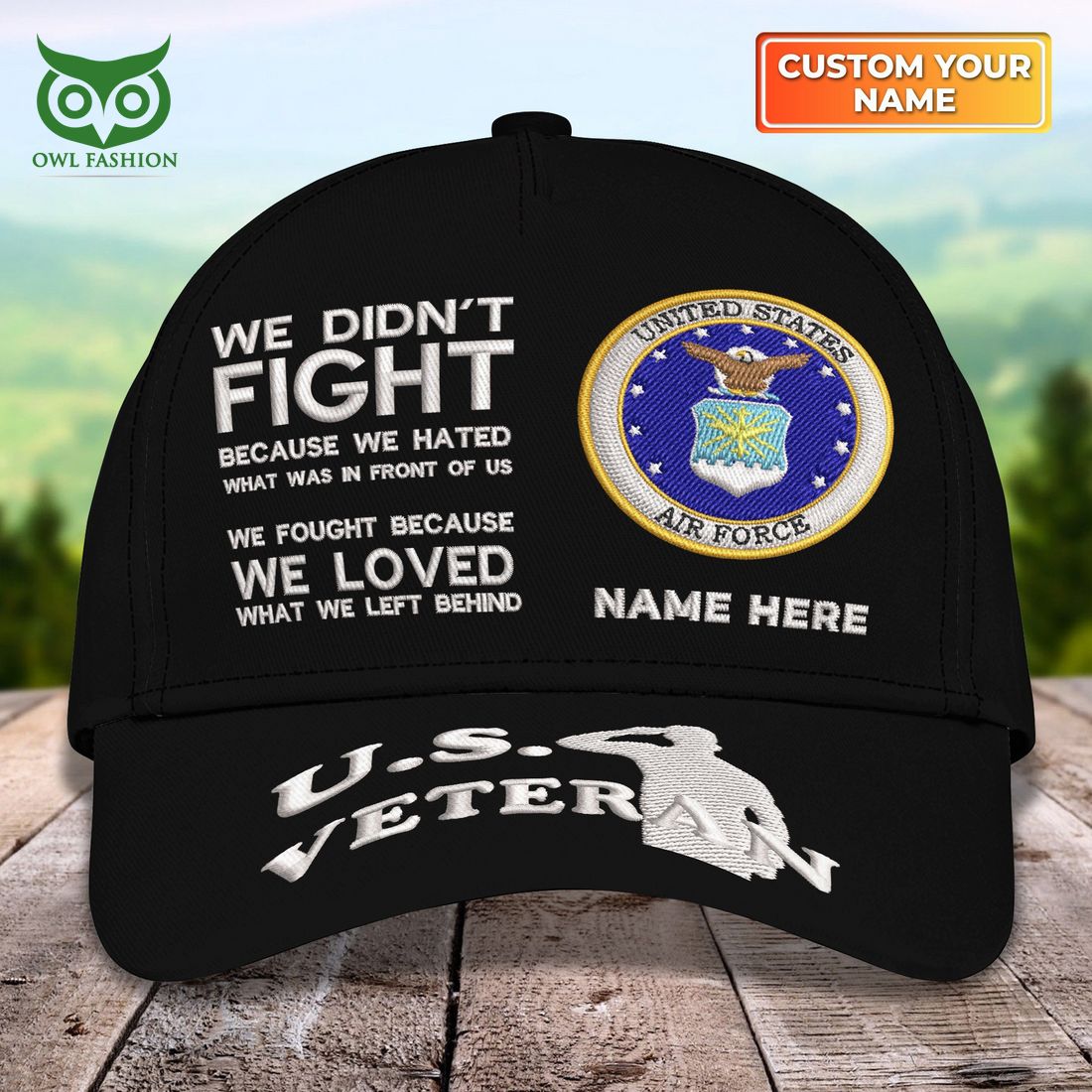 custom u s veterans u s a f we fought because we loved what we left behind classic cap 1 jtElR