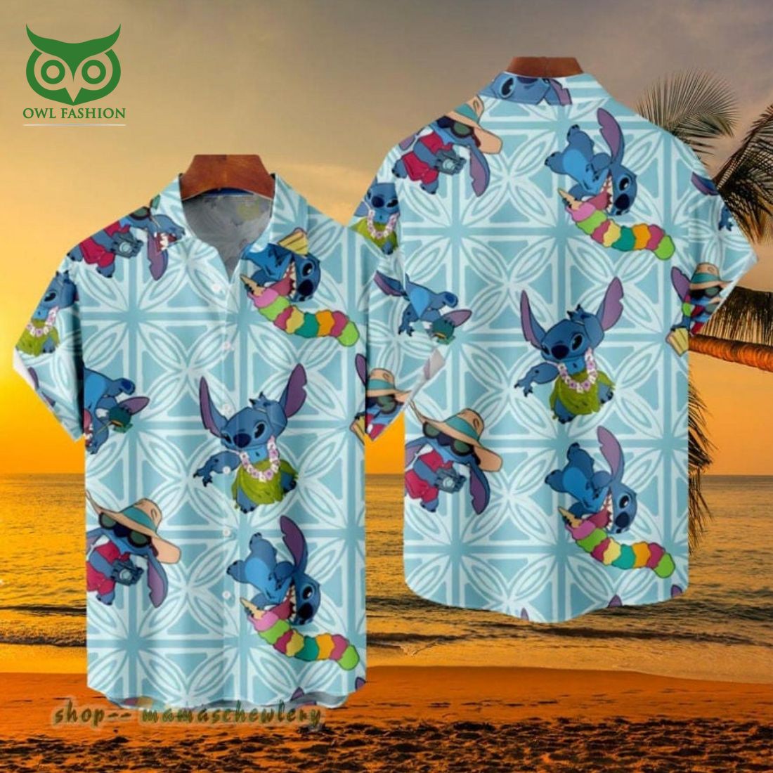 disney funny stitch beach tropical hawaiian shirt 1 LV2iN