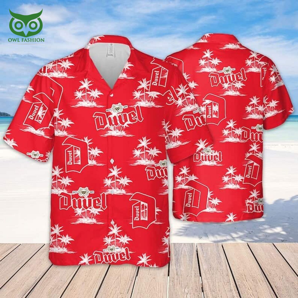 duvel beer hawaiian shirt coconut island pattern 1 PZOas