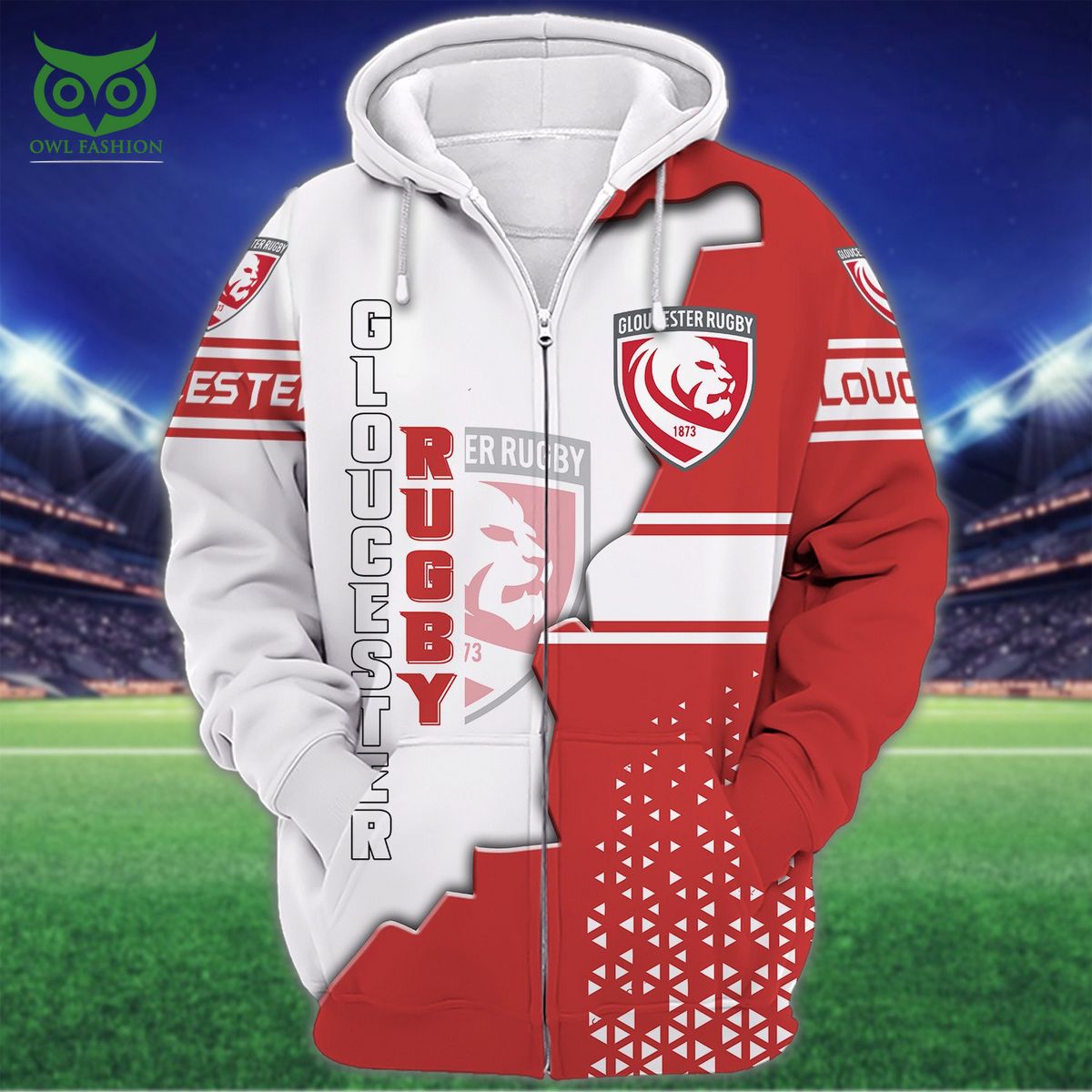 gloucester rugby gallagher premiership 3d tshirt hoodie 1 tSp29