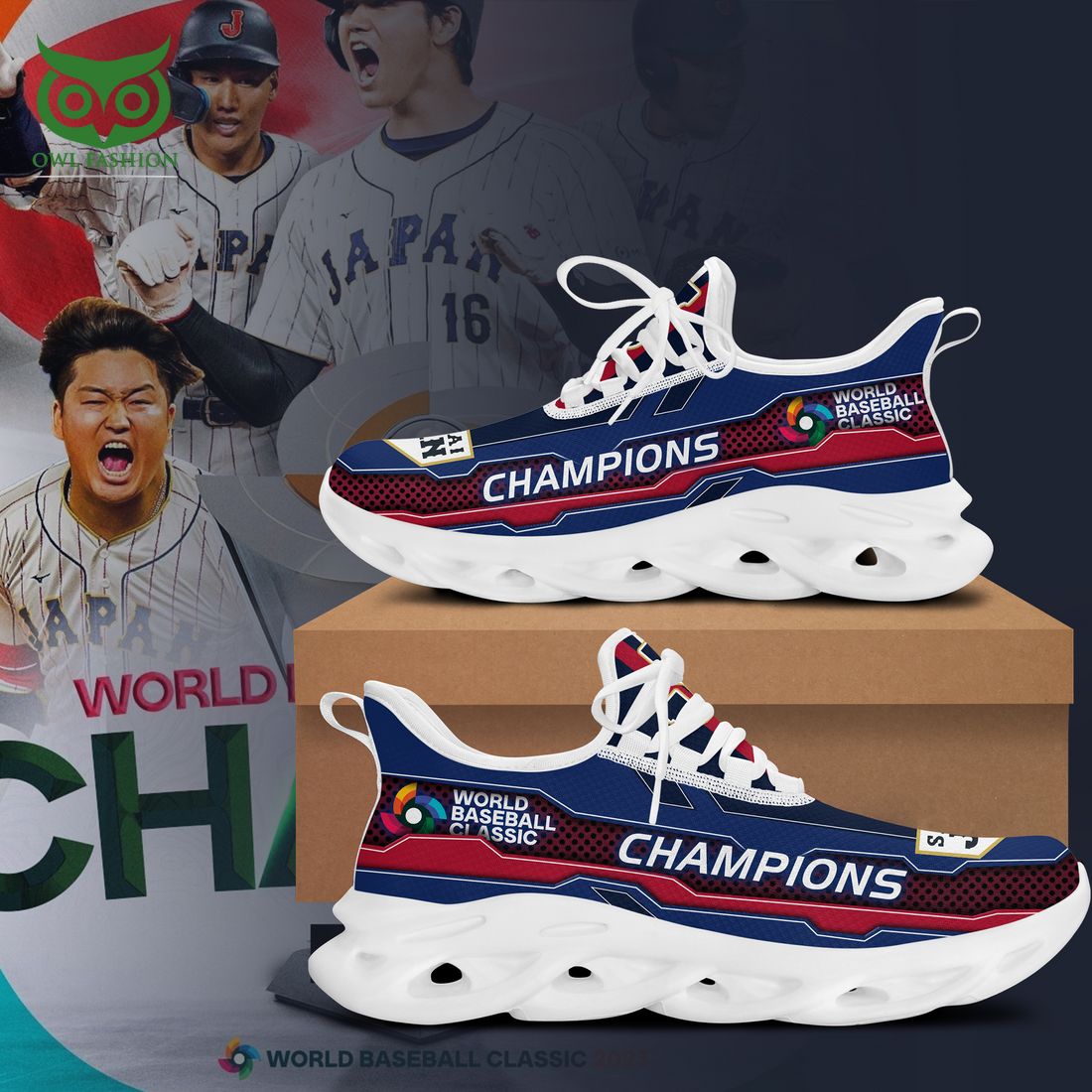 Japan Baseball Running Shoes 2023 World Baseball Classic Blue