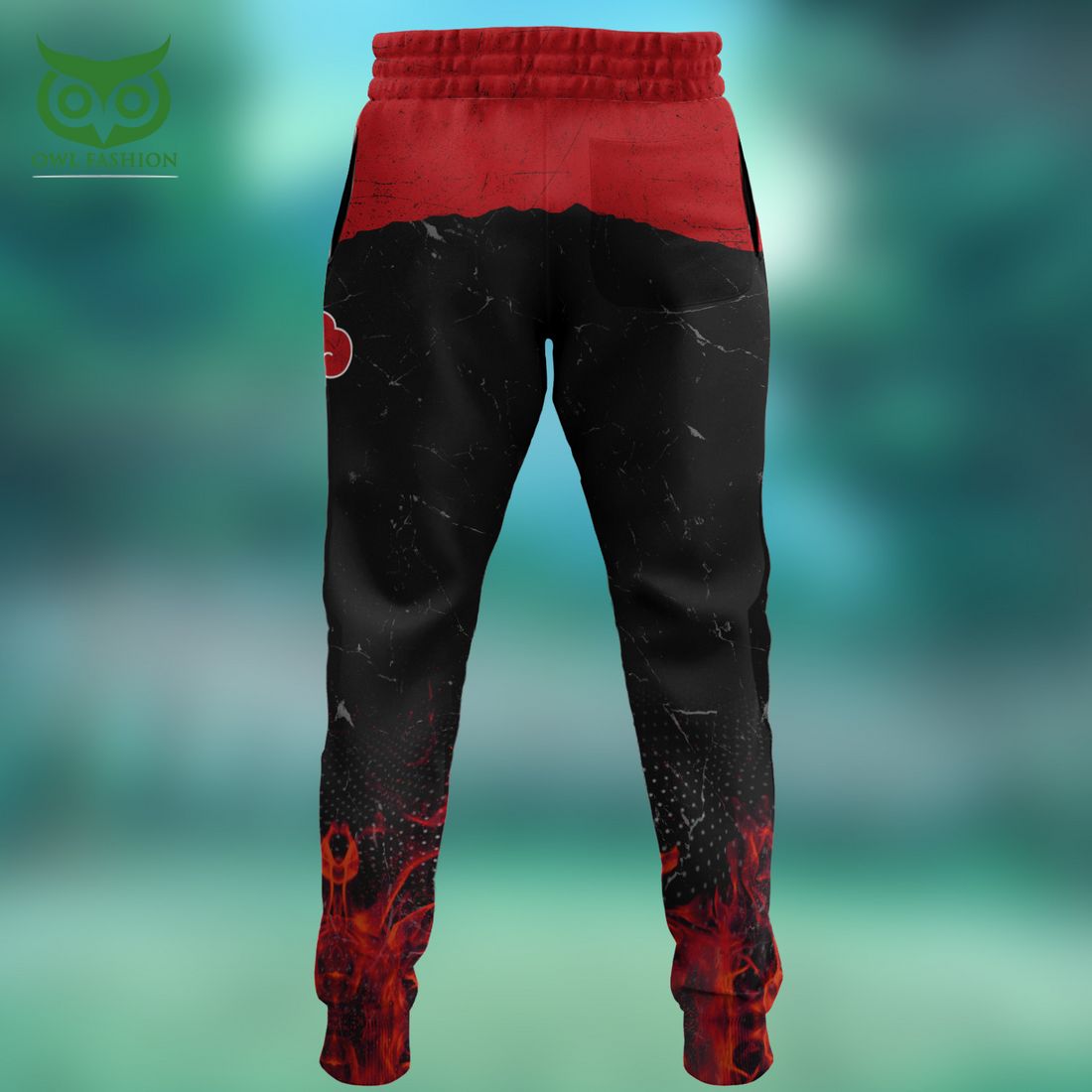 naruto anime red and black 3d sweatpants 2 r3sME
