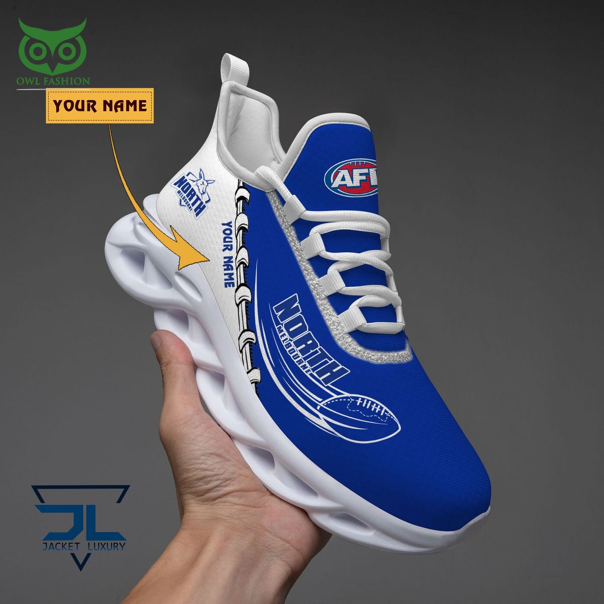 north melbourne football club afl personalized max soul shoes 1 Nsttv