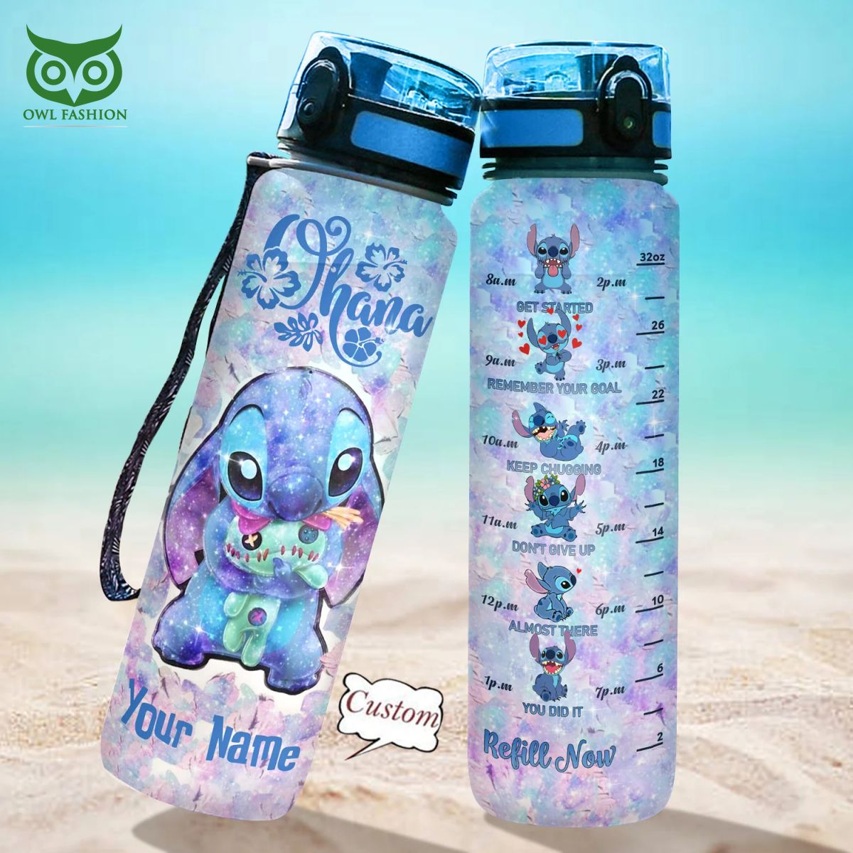 ohana stitch cute personalized water bottle 1 n2jRO