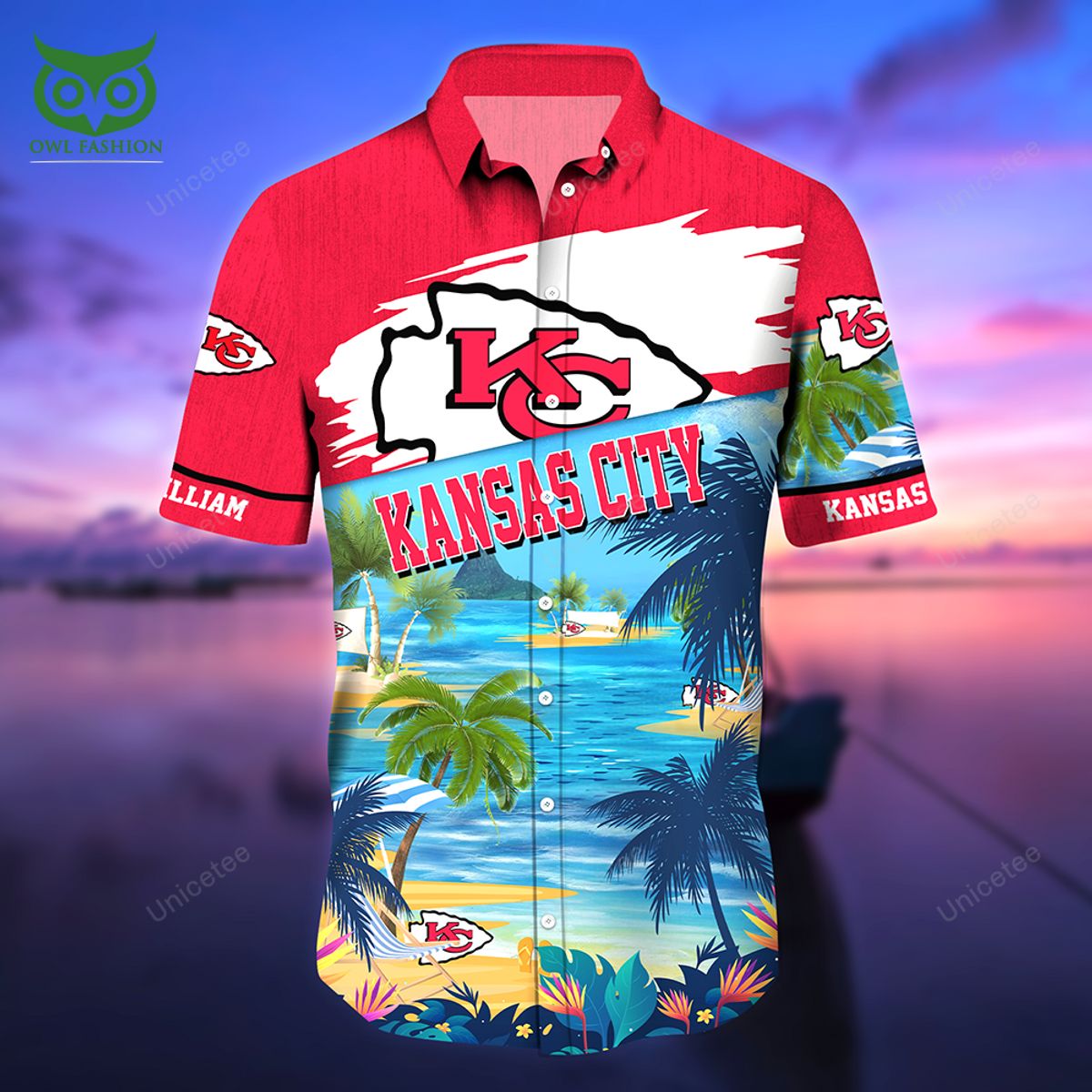 personalized kansas city chiefs sports team hawaiian shirt 2 zxXFa