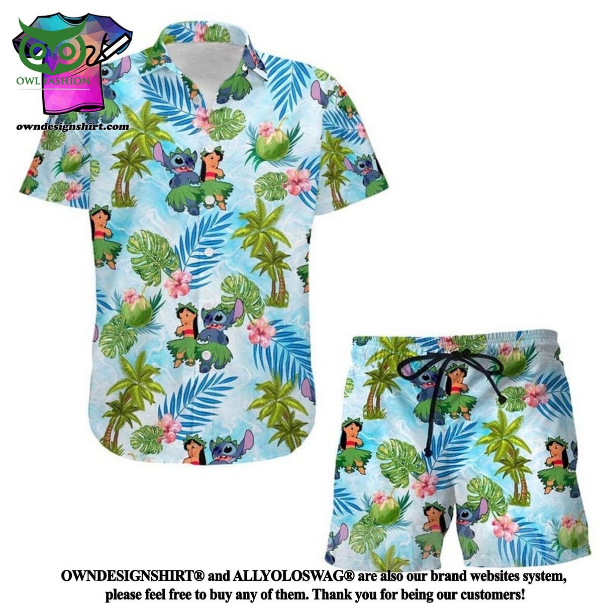 stitch cute coconut pattern hawaiian shirt 1 7w6SU