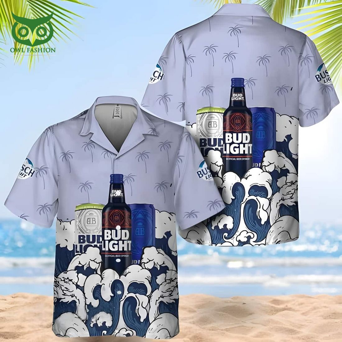 summer waves bud light hawaiian shirt gift for beach trip 1 jcPBD