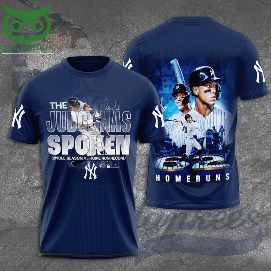 New York Yankees MLB Aaron Judge The Judge Has Spoken 3D Shirt