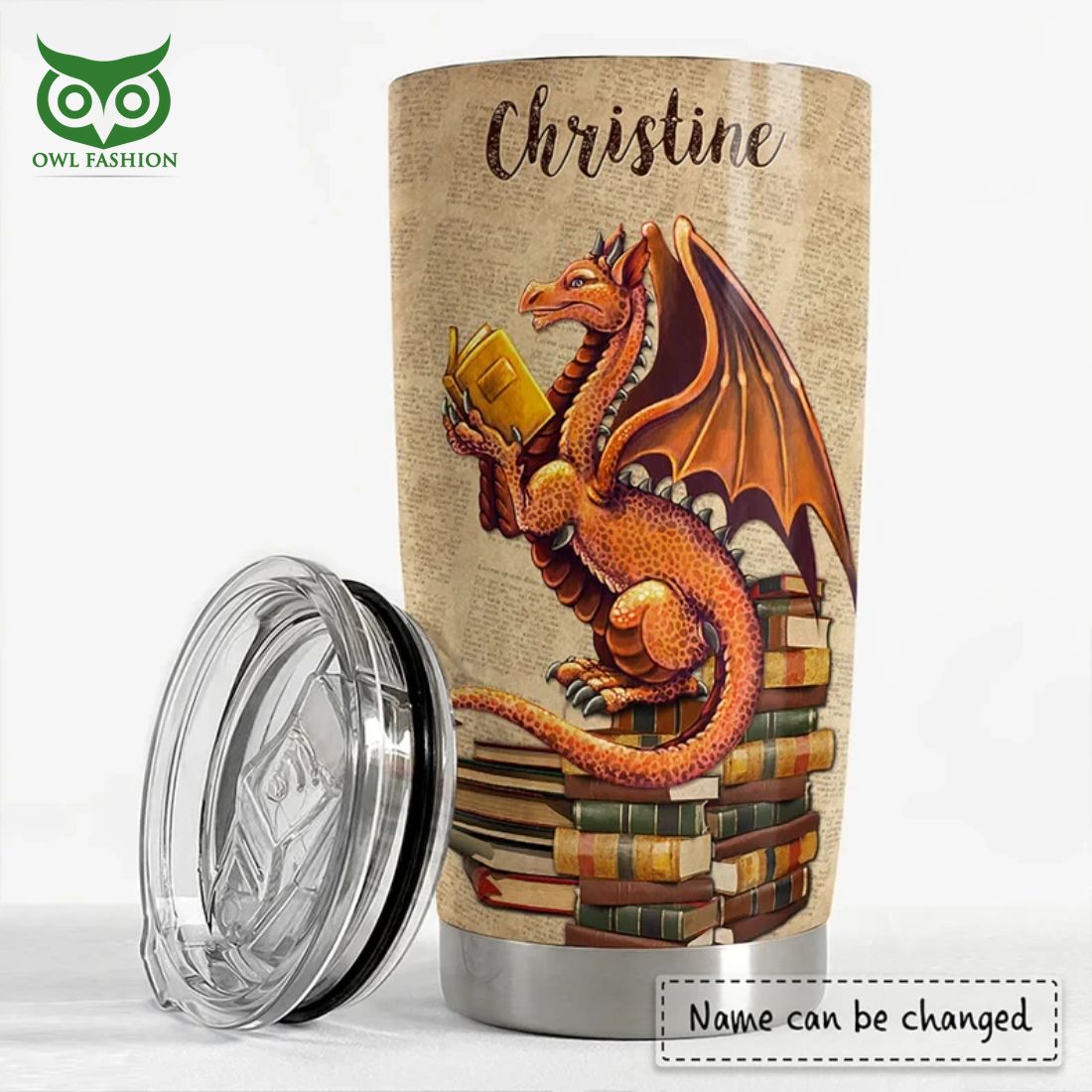 custom name dragon bookworm stainless steel tumbler 1 aBq9B.jpg