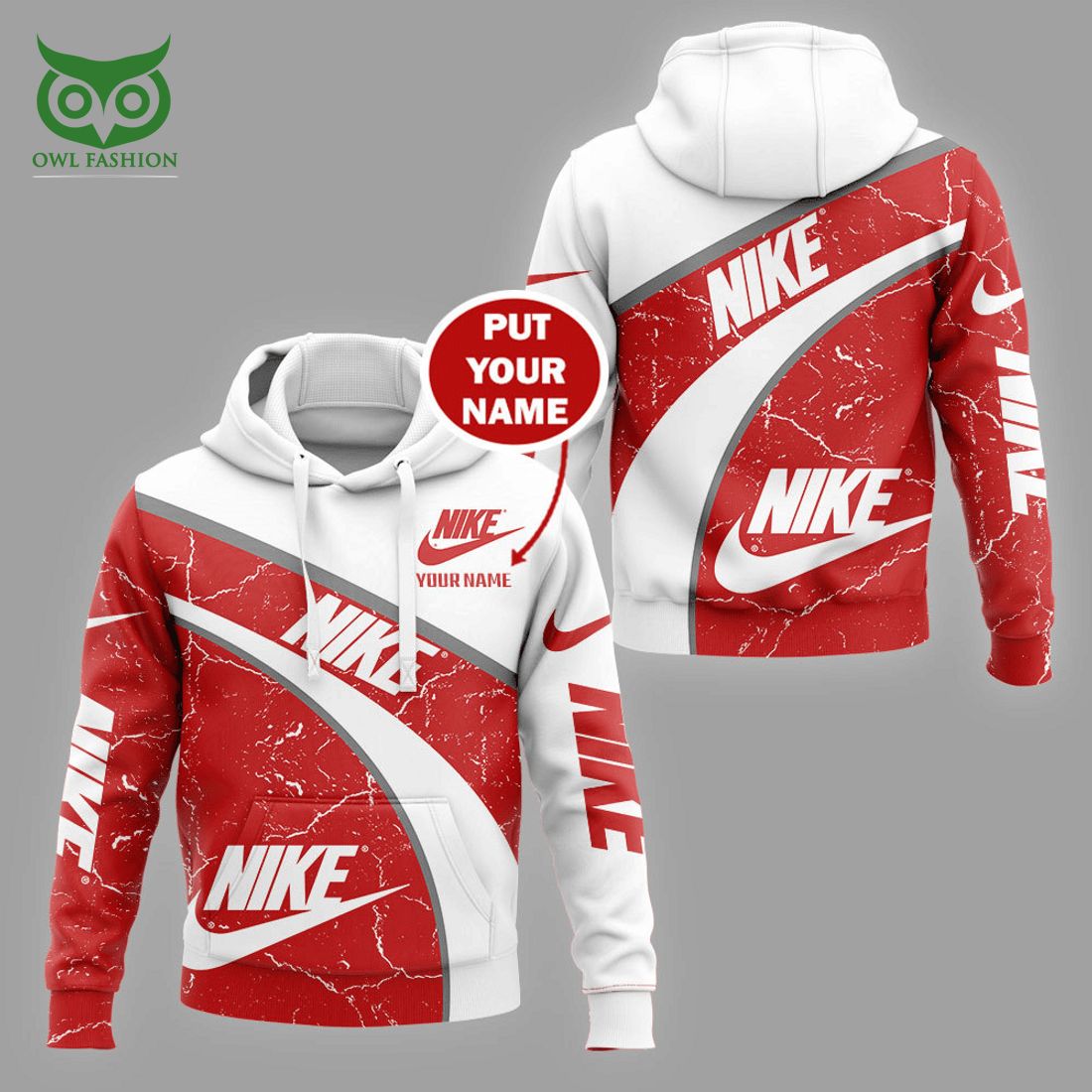 custom name nike white red scratches hoodie and pants 1 71H8v.jpg