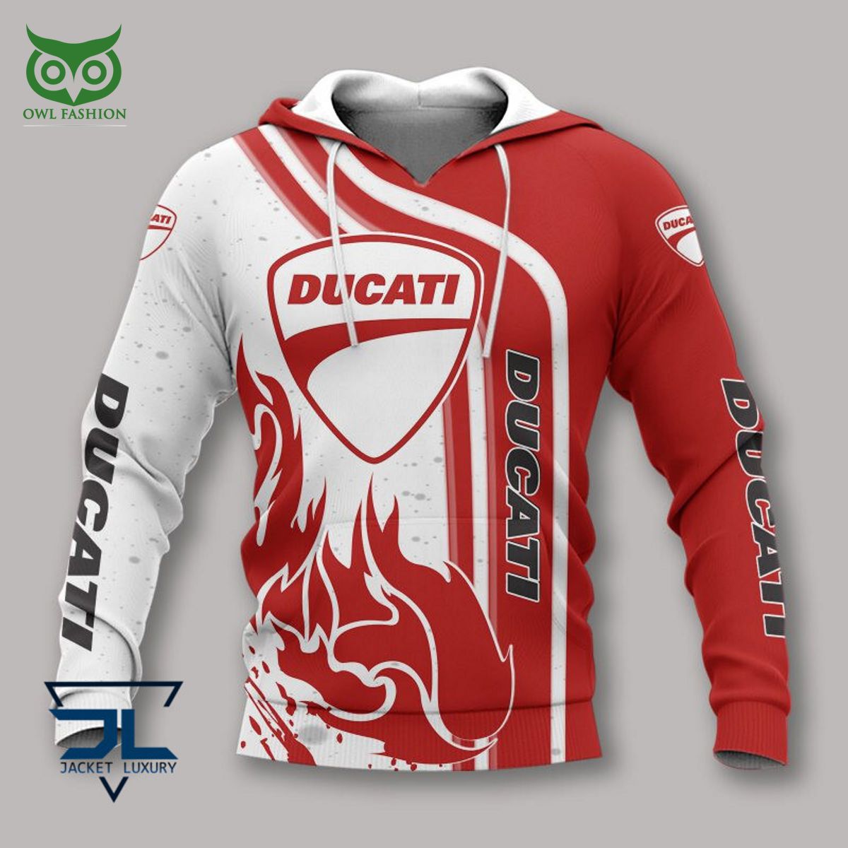 Ducati Car Motor Brand 3D Polo Hoodie Tshirt You look lazy