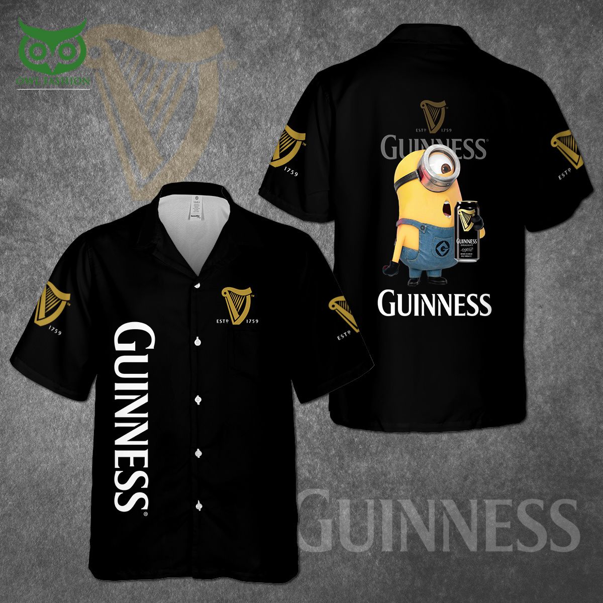 funny minion loves guinness premium hawaiian shirt gift for beer drinkers 1 Zp5CV.jpg