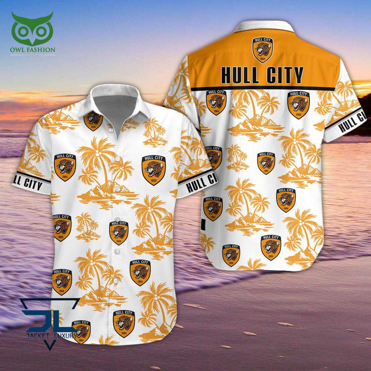 Hull City Premier League Championship Hawaiian Shirt Shorts Cutting dash