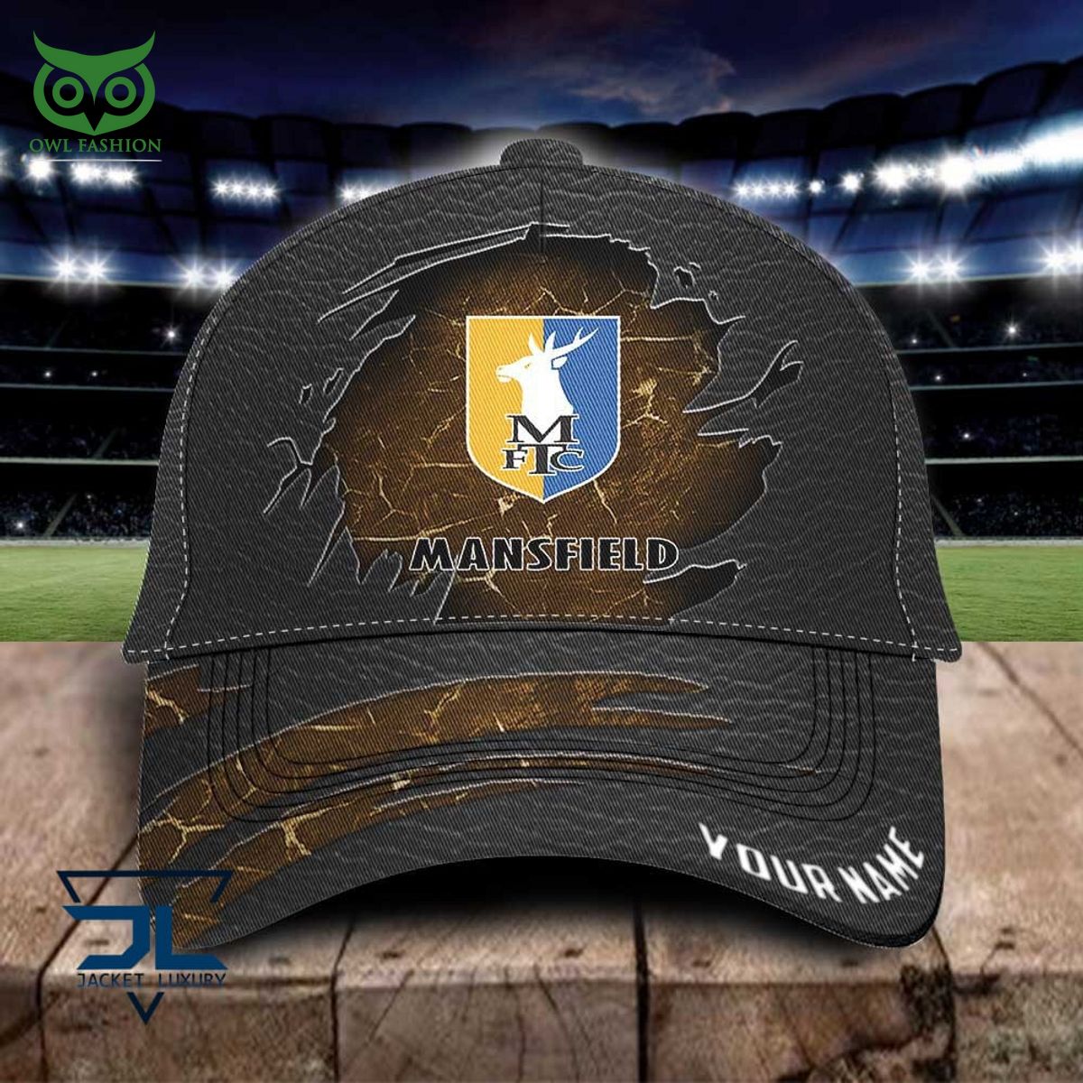 mansfield town efl personalized leather classic cap 1 0htNZ