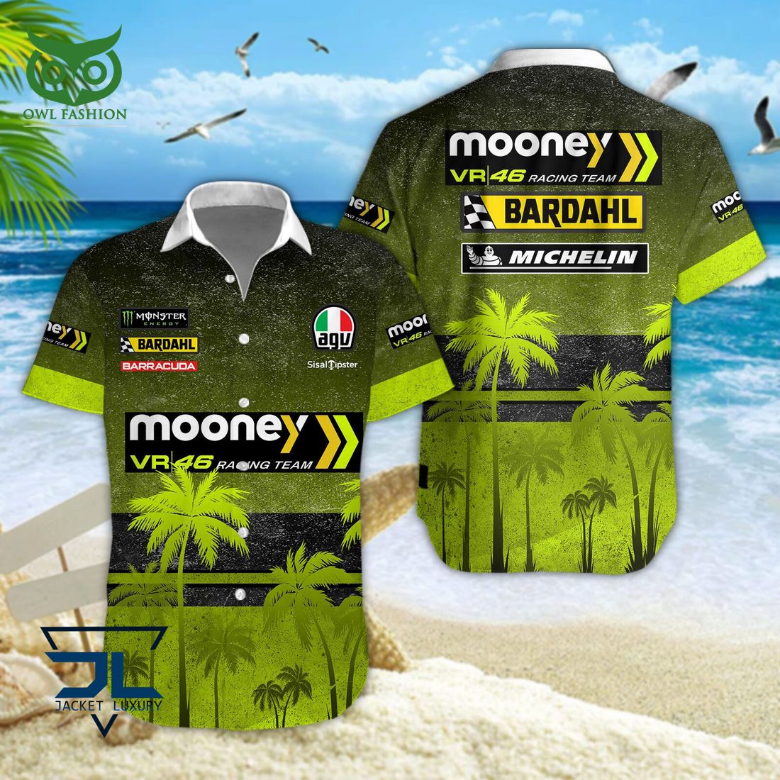 Mooney VR46 Racing Team Grand Prix Motogp Racing Hawaiian Shirt