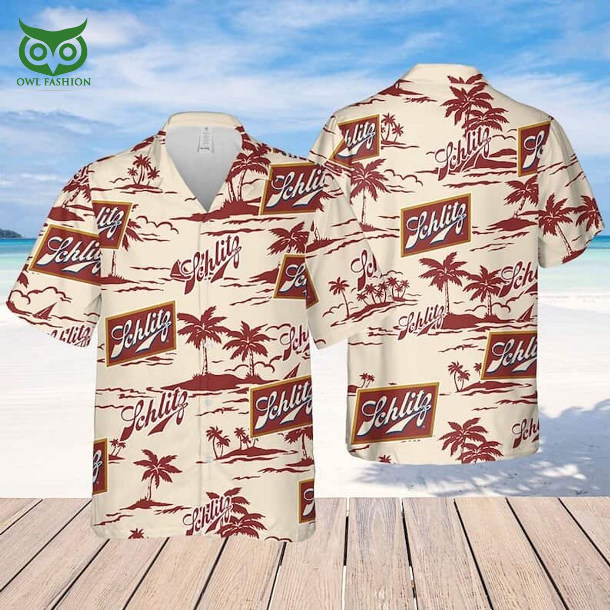 schlitz beer beach pattern hawaiian shirt 1 1gUph